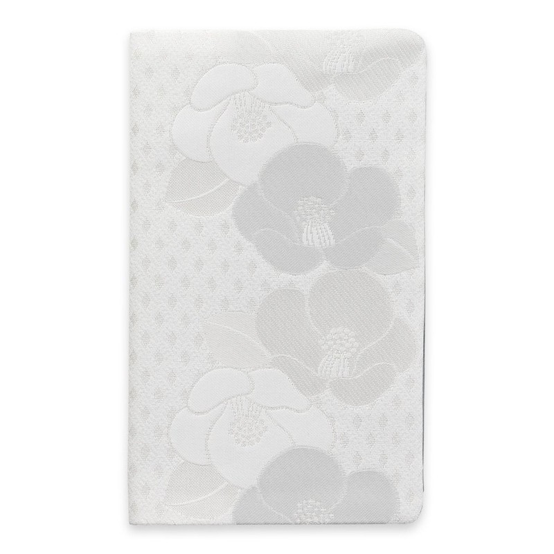 Midori Fukusa 53315006 Golden Seal Silk Cloth with Snow Camellia