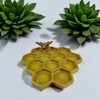 Bird Feeder in Honeycomb Design in Gold