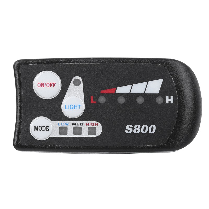 EBicycle Lithium Battery LED Meter S800 Display Horizontal Black &amp;