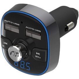 Kashimura NKD-210 Bluetooth FM Transmitter, Full Band, USB 2 Ports, 4.8A, Automatic Determination, Hands-free Calling, Equalizer Function, Rainbow LED, Micro SD Card Music File Playback, 12V/24V Car