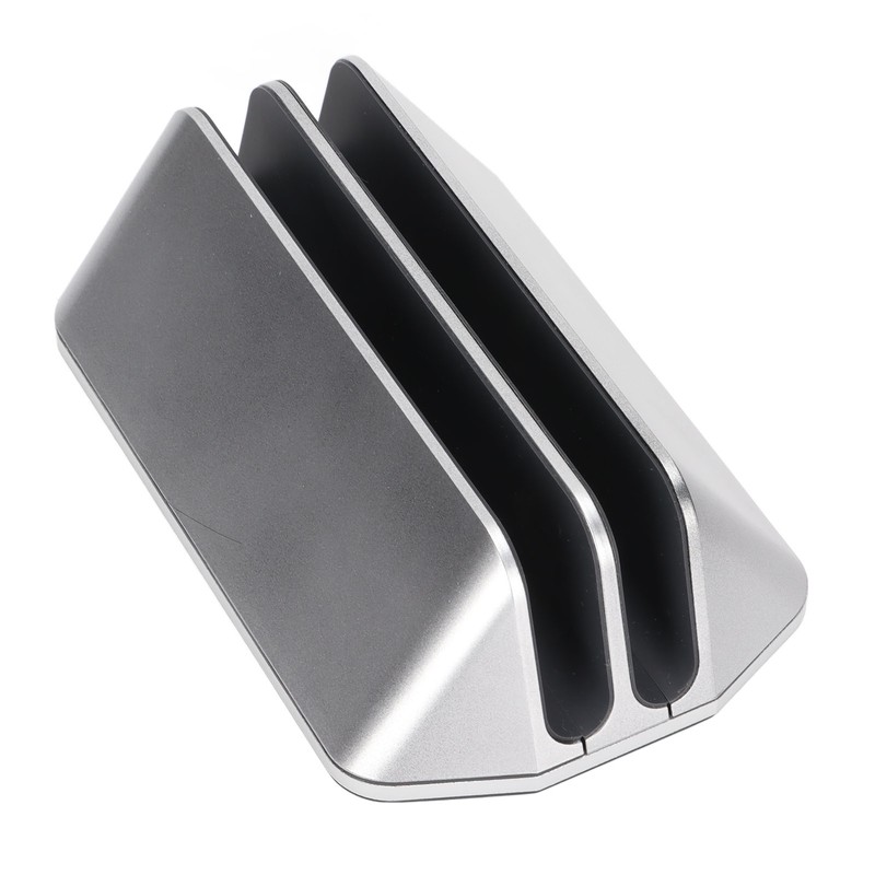 Dual Laptop Stand Vertical 3D Curved Appearance Aluminum Alloy Adjustable