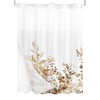 Tititex No Hooks Snap in Liner Tan Eucalyptus Leaves Shower