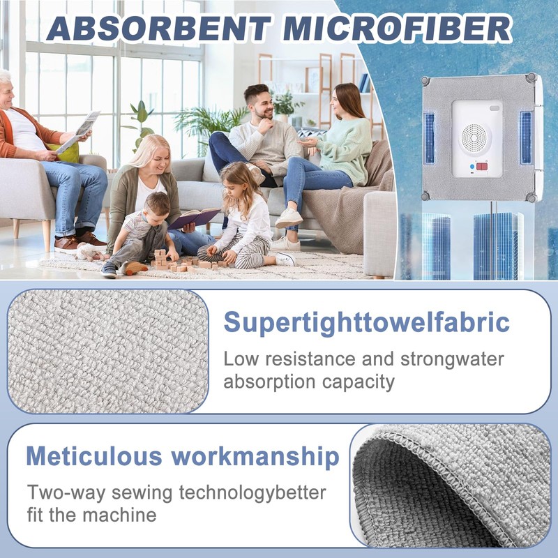 Pack of 8 Cleaning Pads for Ecovacs W1 Pro/W1/W2 Omni/W2