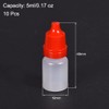 sourcing map Plastic Dropper Bottles, 5ml/0.17 oz Empty Squeezable Dropper