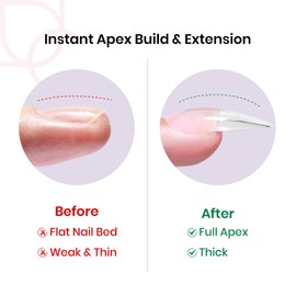 Beetles Tipex Instant Apex Nail Tips, 192Pcs Medium Stiletto Acrylic Nails Pre-Building Pre-Etched Thicker Gel Nail Tips - 16 Sizes Strong Full Cover for Women