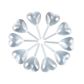yueton 50pcs Clear Heart Shape 4ml Liquid Dropper Pasteur Pipette, Plastic Squeeze Transfer Pipettes