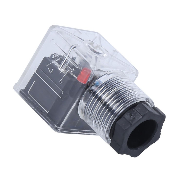 LiebeWH 5Pcs DC24V Solenoid Coil Plug, Transparent, Plastic, 5 Ports,