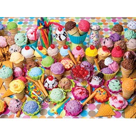 Variety of Colorful Ice Cream 1000 Piece Puzzle
