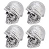 4PCS Tire Valve Caps Skull Style Anti Oxidization Universal for