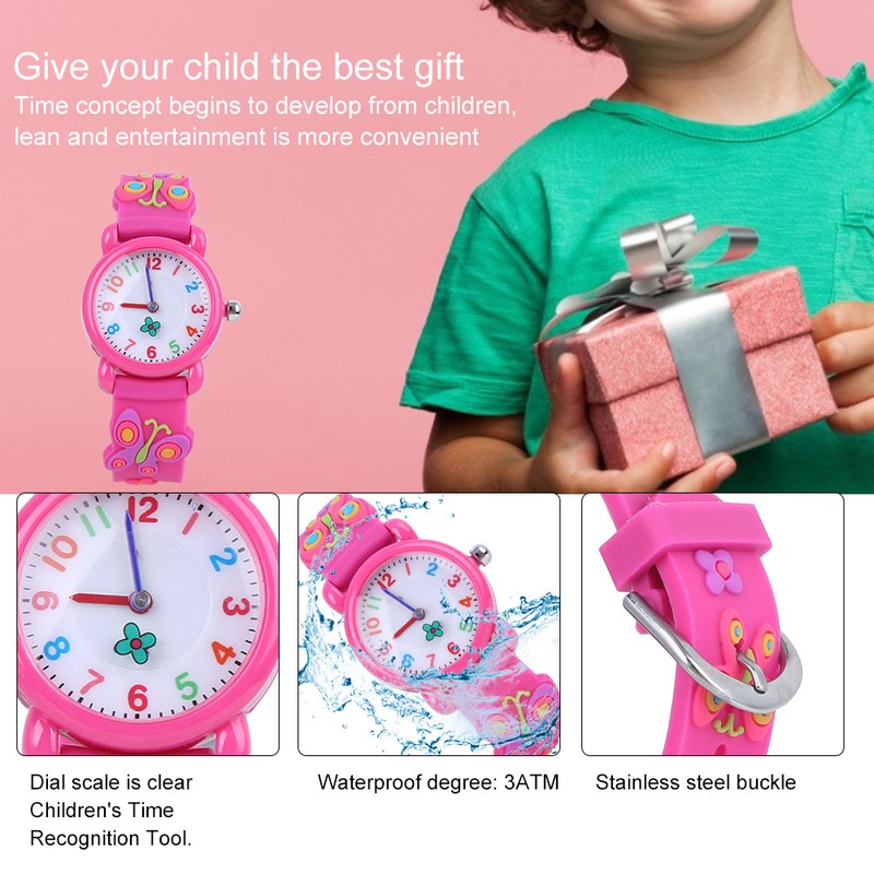 Waterproof Kid Cartoon Watch Cute Exquisite Pattern Children Wrist Watch