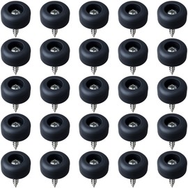 Gluposti 25 Cutting Board Feet with Stainless Screws, 1/2" Soft Non-Slip Rubber Bumpers for Cutting Boards & Electronics