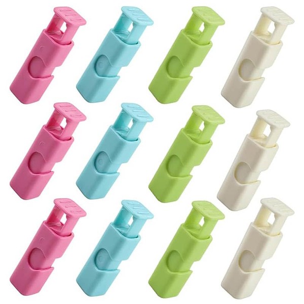 12 Pcs Squeeze Bread Bag Clips,Bread Bag Clips, Food Bag