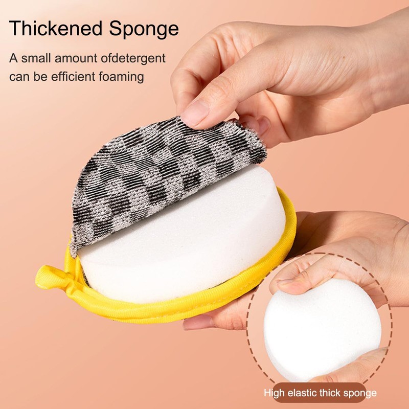3Pcs Kitchen Dish Sponge Dish Scrubber Scrub Sponges, Non-Scratch Cleaning