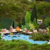 QuarenDen Miniature Garden Accessories, 32 Pcs, Forest Animal Figures with
