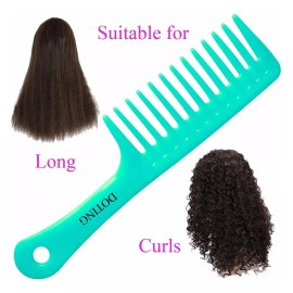 DOTING Peine De Dientes Anchos Para Cabello Rizado, Cabello Largo,