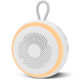 Ruido Blanco para Bebé Portátil, 20 Sonidos Relajantes para Dormir, Luz Nocturna Ajustable, Temporizador de Sueño, Control de Volumen, White Noise Machine para Bebés, Adultos y Niños-Blanco