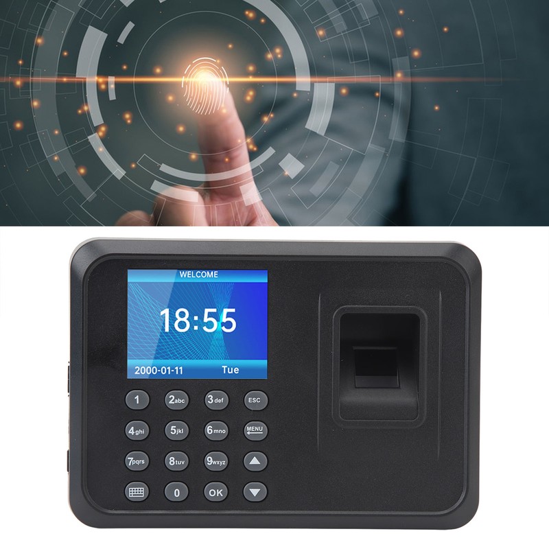 Fingerprint Attendance Machine Efficient Management Employee Checking in Recorder 100‑240V