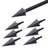 toparchery 12pc Black Screw Archery Broadheads Arrowheads Hunting Broad Head