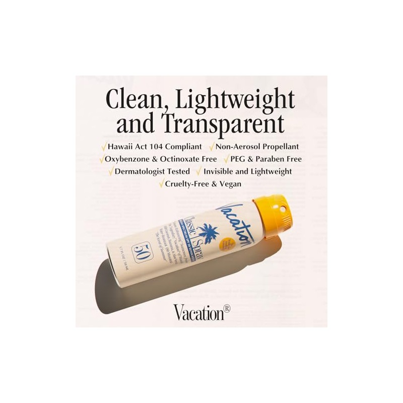 Vacation Mini Classic - Protector solar en aerosol SPF 50,