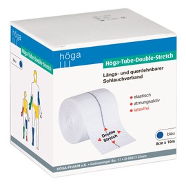 Höga Tube Double Stretch Longitudinal and Cross-Stretching Tube Bandage Blue 8 cm x 10 m