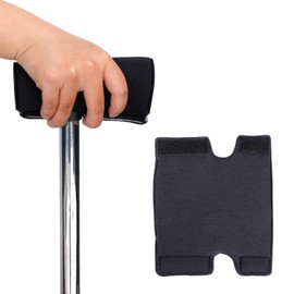 SWISSELITE Cane Handle Pads (1-Pack) - 0.3cm Foam Padded Grip Covers for T-Handle Walking Canes - Non-Slip Neoprene Hand Support & Accessories - Machine Washable