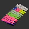 FUSIGO Fishing Squid Skirts Octopus Lures, 50pcs Glow Soft Plastic