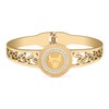 WEVENI Stainless Steel Zodiac Bracelet 18K Real Gold Plated Zodiac