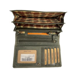 Hill Burry Wallet for waiters - unisex | genuine leather | robust workmanship and excellent handling | professional wallet for waiters | many compartments, grey, Vintage