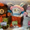 Target Fireside Pals Plush Fox Rabbit Bear Swaddle 10" Stuffed