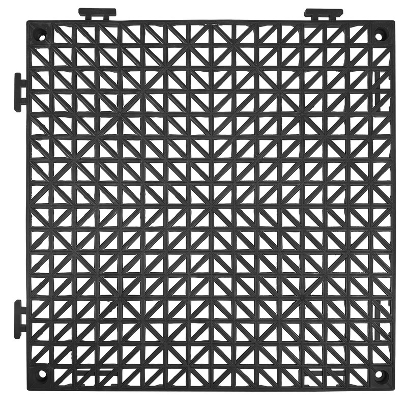 VEVOR Interlocking Tile 50PCS Black, Drainage Tiles 12" x 12"