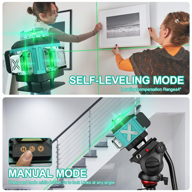 16 Lines Laser 360 Level Self Leveling, 4x360° Professional 4D