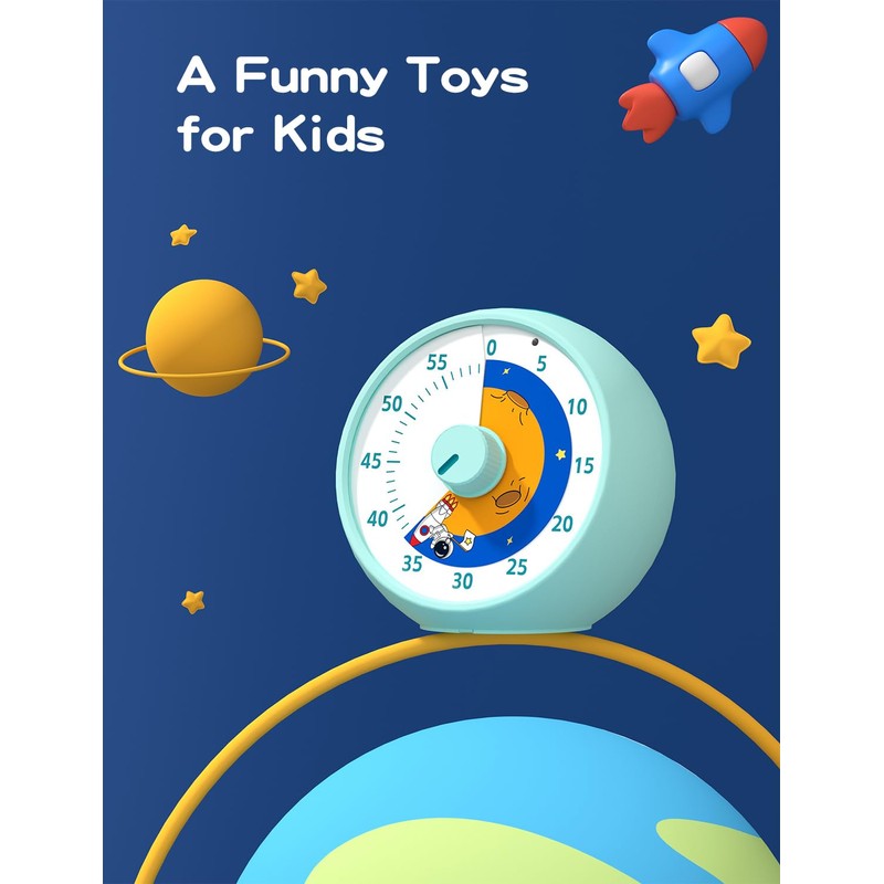 Visual Timer for Kids, 60-Minute Countdown Timer for Classroom Office
