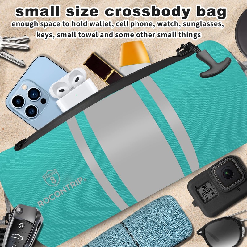 ROCONTRIP Crossbody Waterproof Bag IPX8 Dry Bag with Airtight Zipper