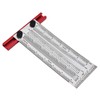T Rule Stainless Steel Silver Scribing Ruler Woodworking Measuring Tool