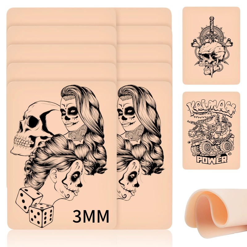 20pcs Tattoo Practice Skins 20cm Length 15cm Width 3mm Thick