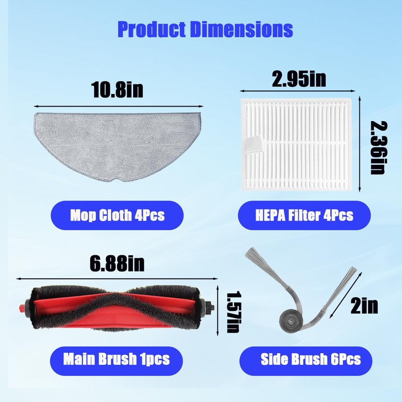 Q7 M5+ Replacement Parts Kit, compatible with Roborock Q7 M5+