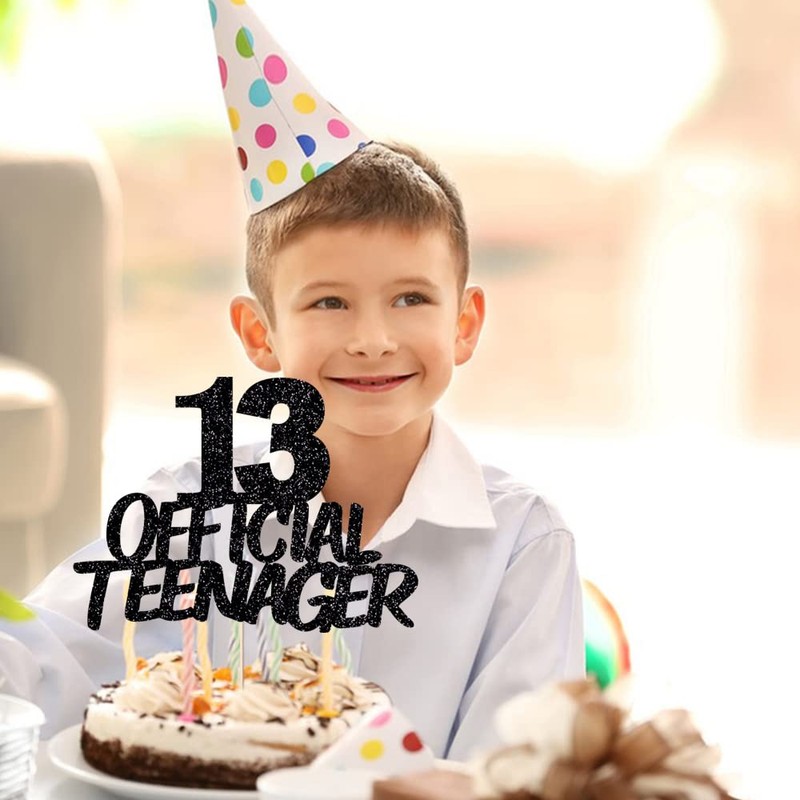 13 decoraciones oficiales para tartas de 13 cumpleaños para adolescentes,
