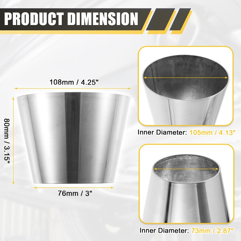 X AUTOHAUX Car Mandrel Exhaust Bend Elbow Pipe 304 Stainless