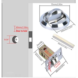WANLIAN Passage Door Handle Lock,Round Pocket Door Lock, Knobs Lockset-No Keys,Privacy Door Latch Lock,Stainless Steel 304 Storeroom Locks,Bed Room,Kitchen,Bathroom,Laundry Room Doors Privacy Lock