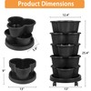 VECELO 5 Tier Vertical Garden Planter, Self Watering Stackable Planters