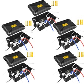 5PK Large Outdoor Electrical Box Waterproof (12.9 x 8.3 x 5.2 inch), Greencycle IP54 Waterproof Extension Cord Cover Weatherproof with 7 Cable Seal Entry,Protects Outdoor Outlets, Timers, Plugs