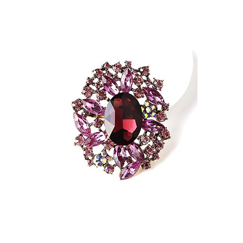Axmerdal - Broche de ramo de diamantes de imitación para