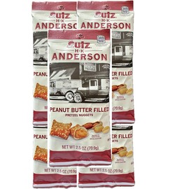 HK Anderson Peanut Butter Filled Pretzel Nuggets - 2.5 oz - Bulk - (Pack of 5) Packaged and Distributed by Casi Home