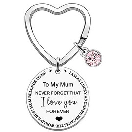 FMCC Mum Gifts Keyring Mum Birthday Gifts Mothers Day Gifts for Mum Never Forget That I Love You
