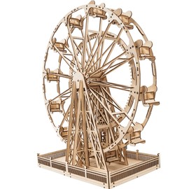 CoasterDynamix 3-D Ferris Wheel Wooden Model Kit - Electric Motorized Building Puzzle Kit for Adults and Kids, Toy Puzzles and Mini Craft Decor Models for Jigsaw Assembly Projects