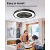 Ceiling Fans with Lights and Remote, 22 Inch Enclosed Bladeless