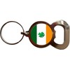 PJ4U Ireland Shamrock Irish Bottle Opener Metal Keyring And Velvet