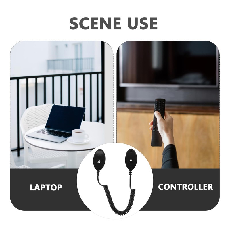 Retractable Remote Control Tether - Universal Coiled Security Cable Tv