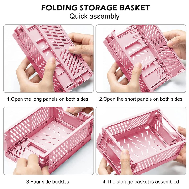 Vegena 7 Pieces Folding Box Small - Folding Basket Plastic