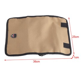 Fdit 36 * 25cm Durable Waterproof Canvas Electrician Roll Up Hardware Tools Storage Bag Organize Storage Pouch